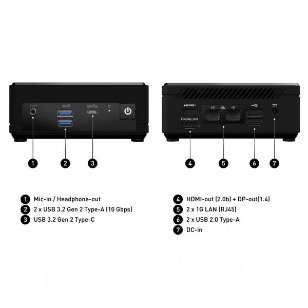 MSI Cubi N ADL S N100 FS 4GB 128GB W11P Mini PC