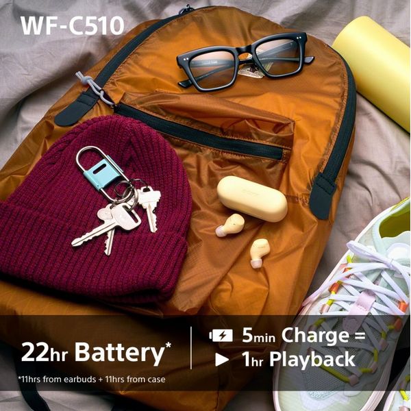 Sony WF-C510 Earbuds Yellow