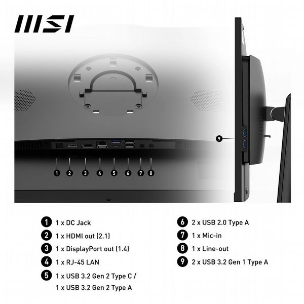 MSI PRO AP242P 14M i5 14400 8GB 512GB W11P All In One PC