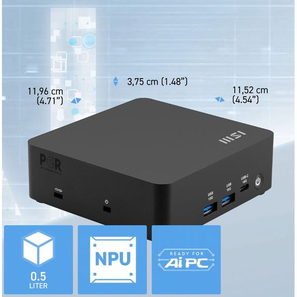 MSI Cubi NUC AI 1UMG i5 125H FS 16GB 512GB W11P Mini PC