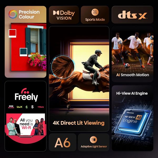 Hisense 43 INCH A6QTUK 4K UHD Smart TV