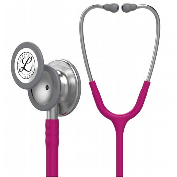 3M Littmann Classic III Stethoscope, 27 inch Standard Finish -Raspberry Tube
