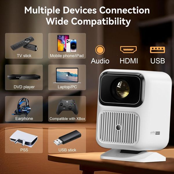 WANBO - DALI 1 (1080p) Fully Automatic Android Smart Portable LED Projector