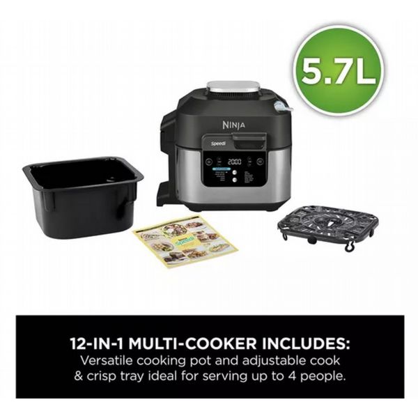 NINJA Speedi 12-in-1 ON500UK Multi-cooker & Air Fryer - Black & Stainless Steel