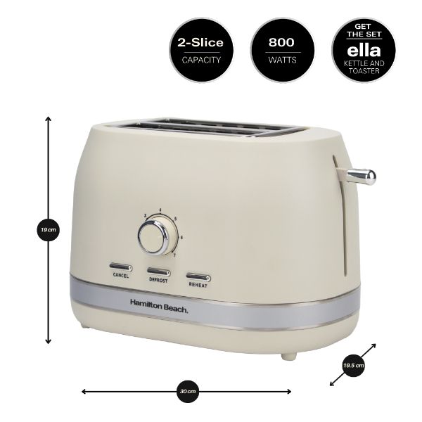 Hamilton Beach Ella Kitchen Bundle Latte - Kettle,  2 Slice Toaster, Microwave & Filter Coffee Machine