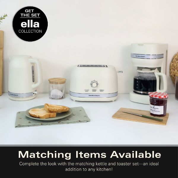 Hamilton Beach Ella Kitchen Bundle Latte - Kettle,  2 Slice Toaster, Microwave & Filter Coffee Machine