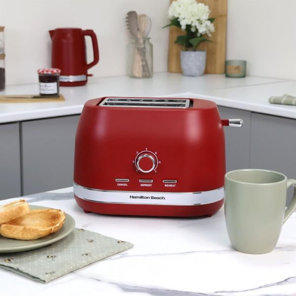 Hamilton Beach Ella Kettle & Toaster Bundle Red
