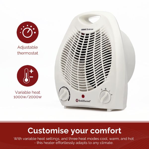 Rediffusion Portable Fan Heater 2000W
