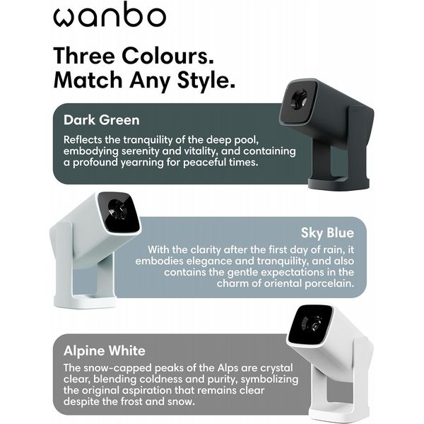 Wanbo Cube 1 - Sky Blue Portable Projector