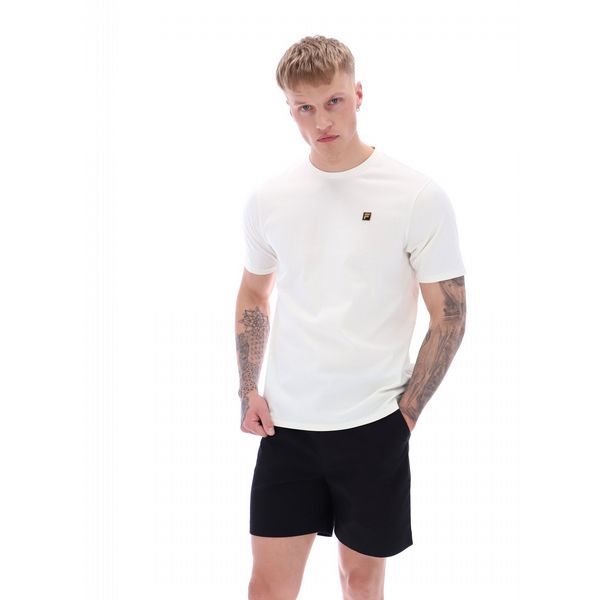 FILA MENS YAXLEY 2 PREMIUM ESSENTIAL TEE EGRET