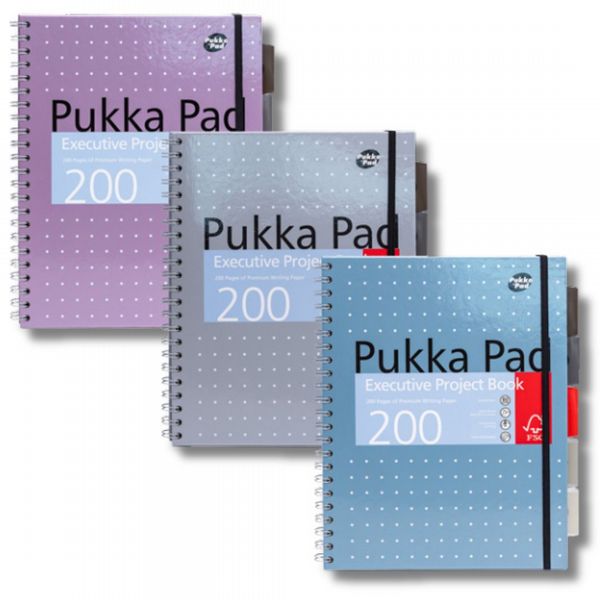 Pukka Executive Lined Project Book, Metallic