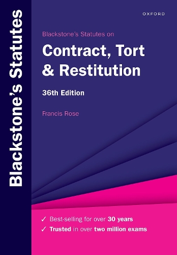 Blackstone's Statutes on Contract, Tort & Restitution