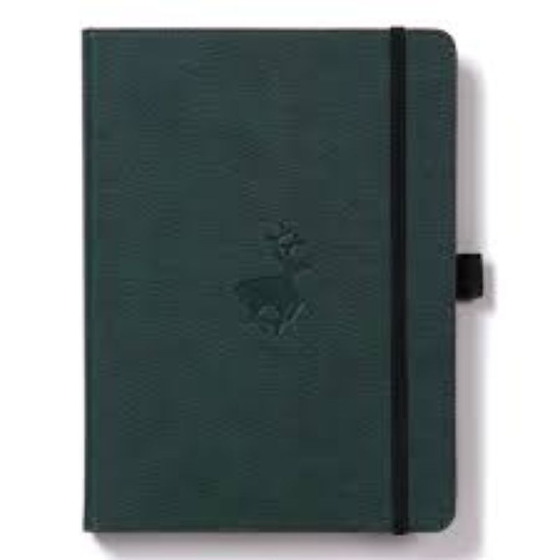 Dingbats* Wildlife A4+ Green Deer Notebook - Lined