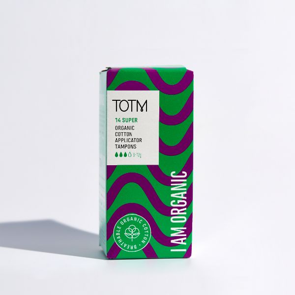 TOTM Organic Cotton Applicator Tampons  Super (x14) - 5 packs
