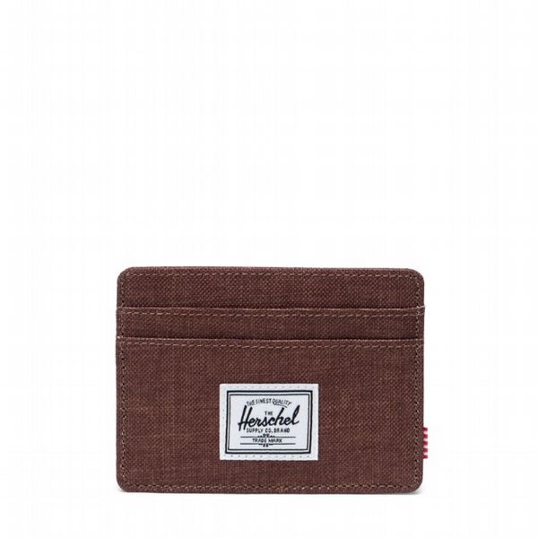 Herschel Charlie Cardholder Potting Soil Crosshatch