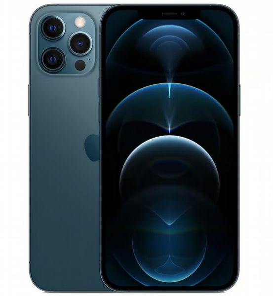 Refurbished Apple iPhone 12 Pro Max, 128GB, Pacific Blue. Grade A