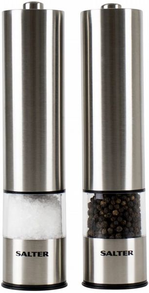 Salter Stainless Steel Electric Salt & Pepper Mills