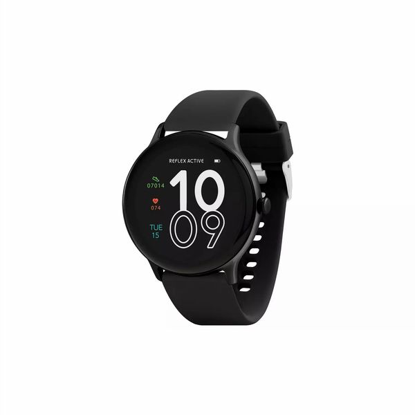 Reflex Active Series 22 Black Silicone Strap Watch