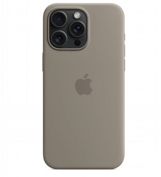 Apple Case iPhone 15 Pro Silicone with MagSafe - Clay
