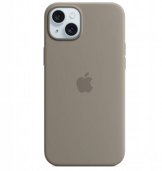 Apple Case iPhone 15 Plus Silicone with MagSafe - Clay (New)