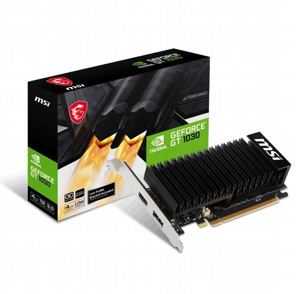  MSI GeForce GT 1030 4GHD4 LP OC, GeForce GT 1030, 4 GB, GDDR4, 64 bit, 2100...