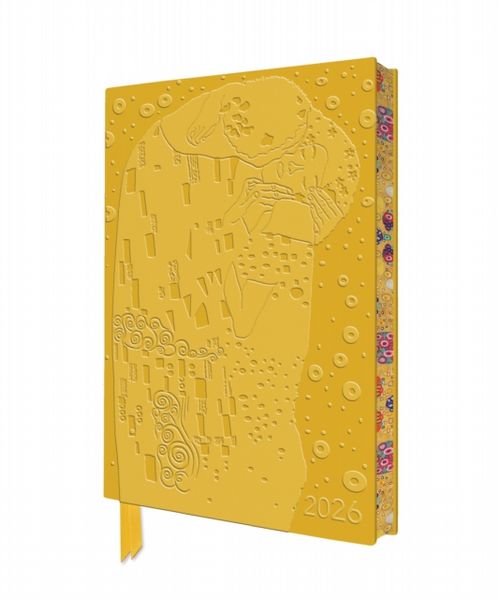  Gustav Klimt: The Kiss 2026 Artisan Art Vegan Leather Diary Planner - Page to View with...