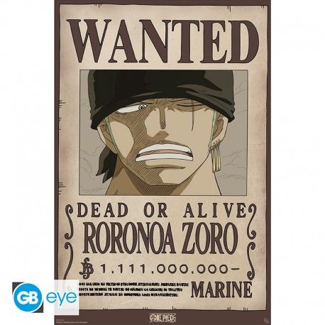 One Piece Wanted Zoro Wano 61 x 91.5cm Maxi Poster