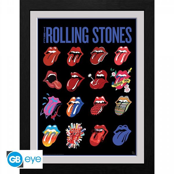 The Rolling Stones Tongues 30 x 40cm Framed Collector Print