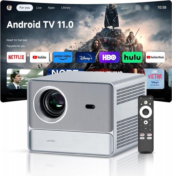 Davinci 1 Pro 4K Supported Projector with WiFi and Bluetooth
